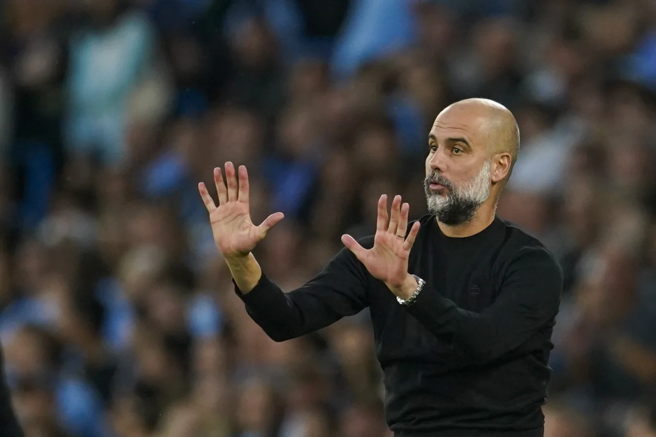 Pause nach Rückenoperation: Pep Guardiola, Trainer von Manchester City. (Foto: Dave Thompson/AP)